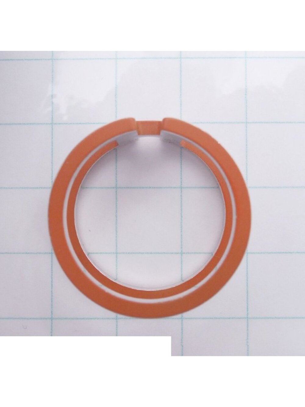 Hermes Anron Scarf Ring Silver Orange Metal - Picture 4 of 8